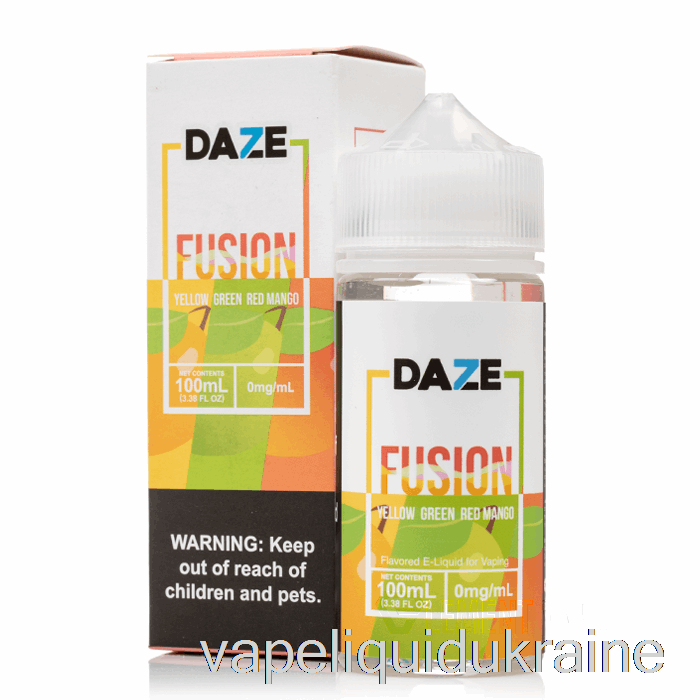 Vape Ukraine Yellow Green Red Mango - 7 Daze Fusion - 100mL 6mg